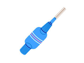 Proxy brush. Interproximal brush. Interdental pick. Oral care and dental hygiene tool. Hand drawn vector illustration.