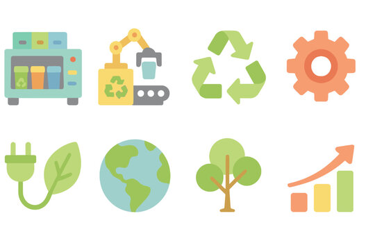 Eco-friendly 3d icon set. Environment, sustainability 3d icons for green projects