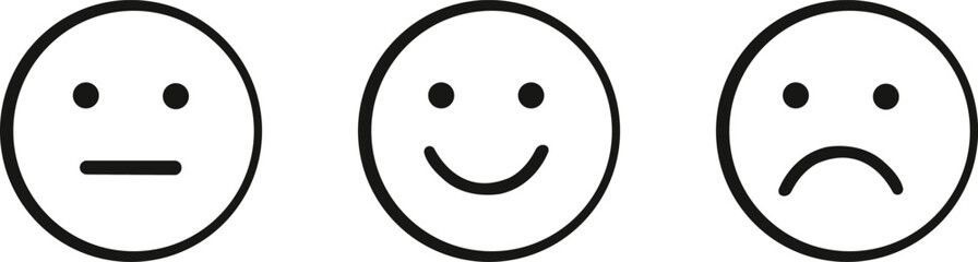 Emoji icon set.Smiley icon line set. Emoji icon collection containing happy emotion, sad, smiling, surprised, angry, relaxed, confused, laughing, excited and shocked emoticon icons.