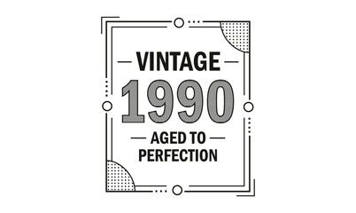 vintage 1990 aged to perfection t shirt design