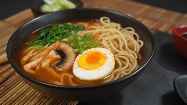 Ramen mit Ei und Pak Choi