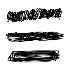 Hand drawn abstract charcoal pencil scribble element. Charcoal streaks. Black stain pencil texture. 