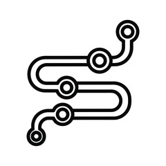 Abstract winding path with nodes