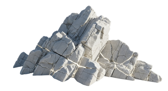 Abstract white crystalline structure against black background