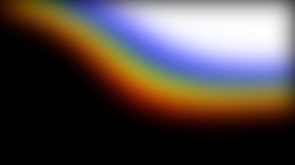 Abstract rainbow light leaks and soft film burn overlays flicker against deep black, creating dynamic, colorful transitions ideal for adding retro cinematic flair and dreamy effects to video edits