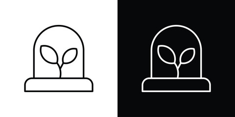 Incubator icons. Editable Stroke. logotype design concept