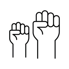 Obraz premium Hand icon with white background vector stock illustration