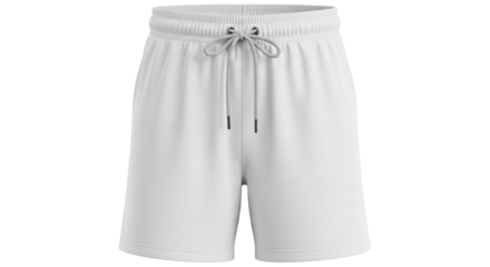 White cotton baby clothes, including a shirt and shorts, isolated on a white background