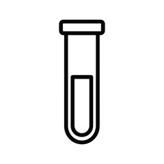 Test tube with liquid