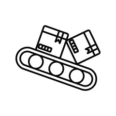 Conveyor Band icon with white background vector stock illustration