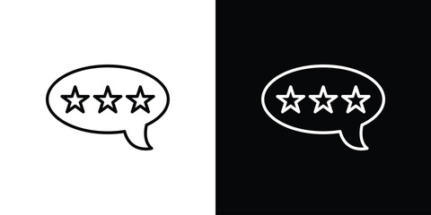 Rating icons. Editable Stroke. logotype design concept