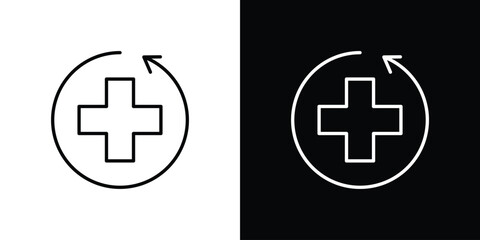 Recovery icons. Editable Stroke. logotype design concept