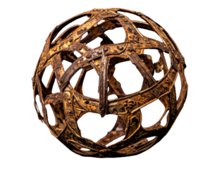 old rusty metal ball