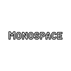 Monospace font text
