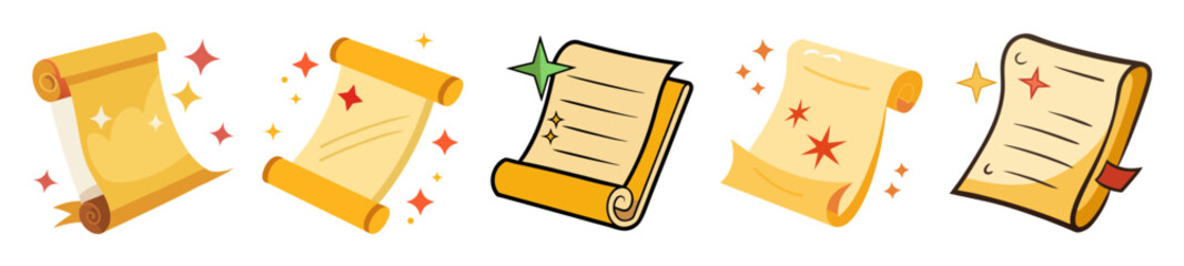 Scrolls of wishes and messages ready to be opened and read