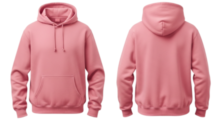 Isolated pink clothing items including a t-shirt and bathrobe, reflecting casual fashion apparel style without people