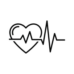 Illustration of a heart rate, a vital sign of health and well being
