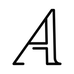 Outline of the letter a with a single stroke on the right