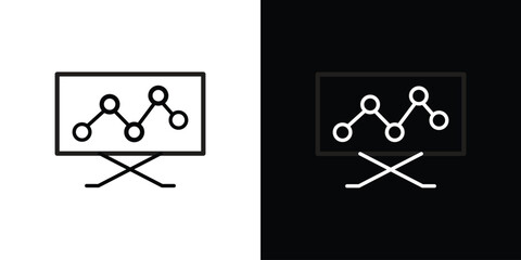SEO Monitoring icons. Editable Stroke. logotype design concept