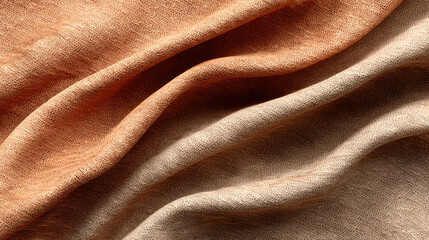 Soft folds of organic cotton fabric create minimal and natural background. texture is smooth and inviting