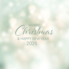 Merry Christmas and happy new year 2026 greeting card