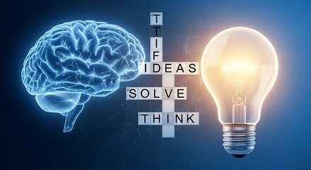 human head with brain