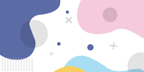 Abstract memphis background. Fluid shapes composition. Eps10 vector