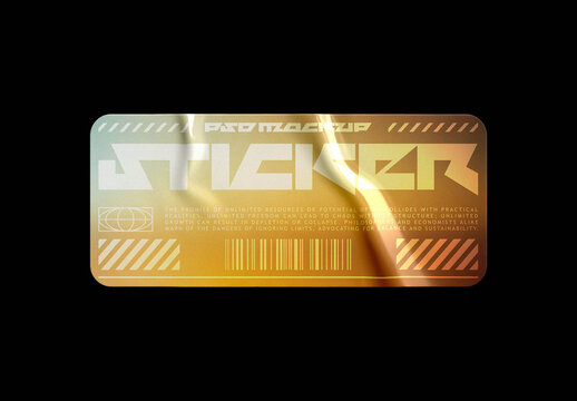 Rectangle Vinyl Sticker Mockup