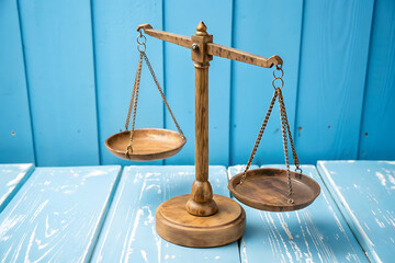 judgment hammer, Legal office. Attorney at law. Law and justice. Wooden judge gavel, close-up view. lawyer's desk