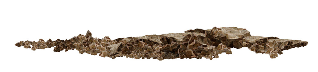 dry grass isolated on white/Rugged rocky terrain with natural brown stones and mountain formation isolated on white background, perfect for geology or nature design concepts.