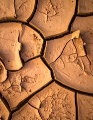 Cracked Earth - A Close-Up of Arid Land.