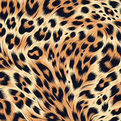 Leopard Skin Texture Pattern Vector. Seamless Animal Wildlife Skin Pattern. Leopard Fur Camouflage Background, luxury look for web, print and textile.