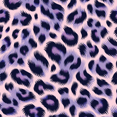Purple leopard background illustration with exotic animal skin print designed for wallpapers, fabric creations, fashion clothing, and decorative projects.