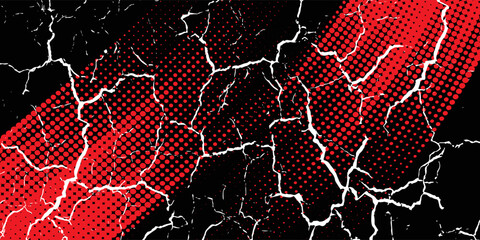 Abstract speed line style blue halftone banner design template. Red and blue halftone dot pattern with grunge texture. Sporty style white and black dot pop art comic, Eps 10.