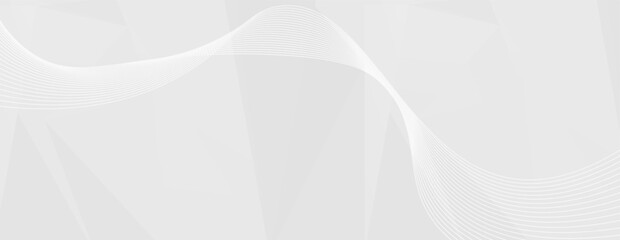 White waves flowing lines subtle geometric abstract background minimal