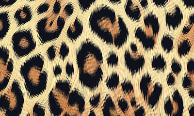 Leopard Fur Camouflage Background. Leopard Skin Texture Pattern Vector. Seamless Animal Wildlife Skin Pattern, bold style for fashion and textile.