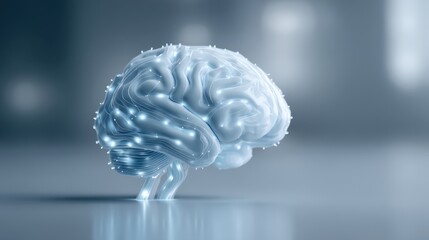 Visual representation of global health challenges a gentle glowing mind icon