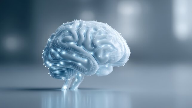 Visual representation of global health challenges a gentle glowing mind icon