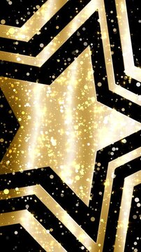 Vertical Gold Stars Transition. Perfect for Christmas, new year, show, ceremony, or award content