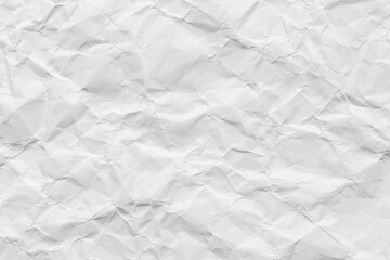 A wrinkled wadded up piece of white paper. For textures and backgrounds,White paper texture, wrinkled, macro