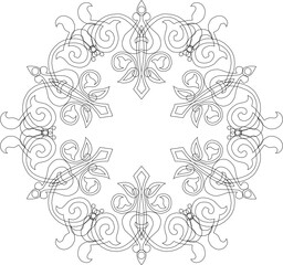 sketch vector illustration silhouette design icon symbol ornament decoration decoration mandala rosette abstract modern classic vintage ethnic traditional 