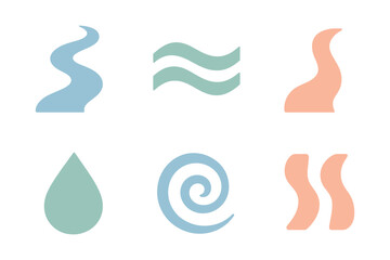 Naklejka premium Minimalist abstract fluid shapes in pastel colors