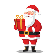 Crimson Cheer Giver: A Jolly Santa Claus Bearing Gifts of Yuletide Joy