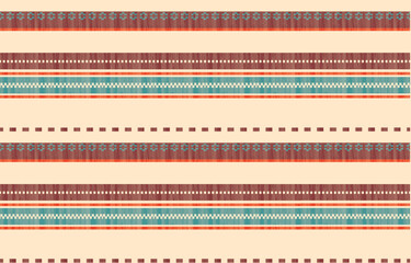Southwest Native American seamless pattern, boho tribal Aztec Navajo geometric textile design, desert ethnic fabric background.