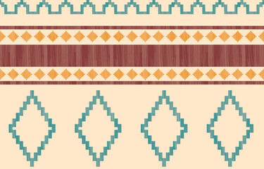 Southwest Native American seamless pattern, boho tribal Aztec Navajo geometric textile design, desert ethnic fabric background.