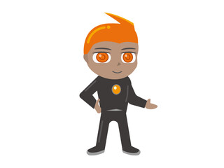 黒いスーツの未来人