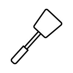 Line art icon of a ceiling fan with spinning blades