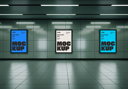 Interior Light Box Poster Frame Mockup