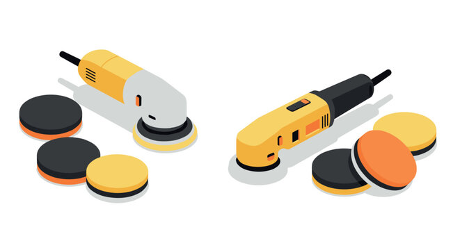 Isometric polishing machines with pads in modern design