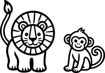coloring page lion